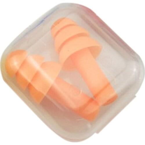 1 Pair Blue Spiral Solid Convenient Silicone Ear Plugs Anti Noise Snoring Earplugs Comfortable For Sleeping Noise Reduction