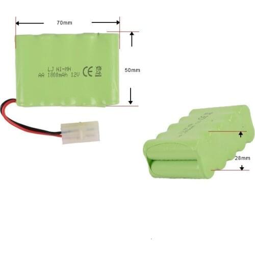 1800mah 12v Rechargeable Battery For Rc toys Cars Tanks Train RC Robots Gun Boat NiMH Battery AA 12v 1000mah Battery Pack