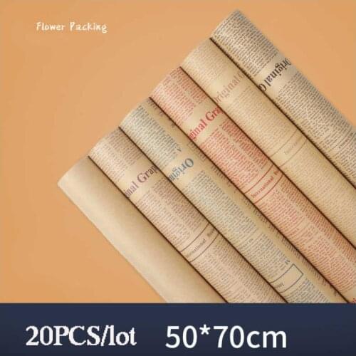 20pcs/lot Brown Kraft Paper Gift and Flower Wrapping Paper Diy Hand Painted Graffiti Printing Envelope Paper Art Craft Materials