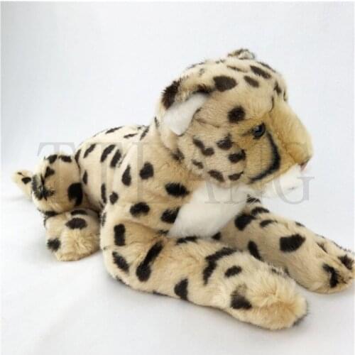36cm Simulation Spotted Leopard Plush Toy Animal Soft Stuffed Doll