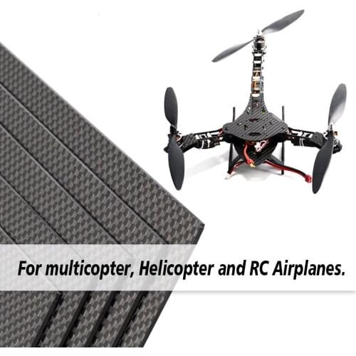 3k Carbon Fiber Panel Sheet 300x200x(0.5mm/1.0mm/2.0mm/3.0mm) Plain Weave Matte Finish Low Gloss Zero Fiberglass