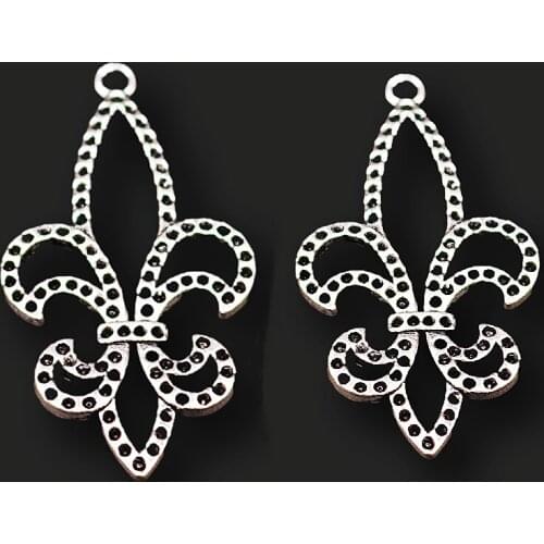 6pcs Silver Plated Ancient Roman Weapon Spear Head Pendant DIY Charm Retro Necklace Earrings Jewelry Crafts Metal Accessories