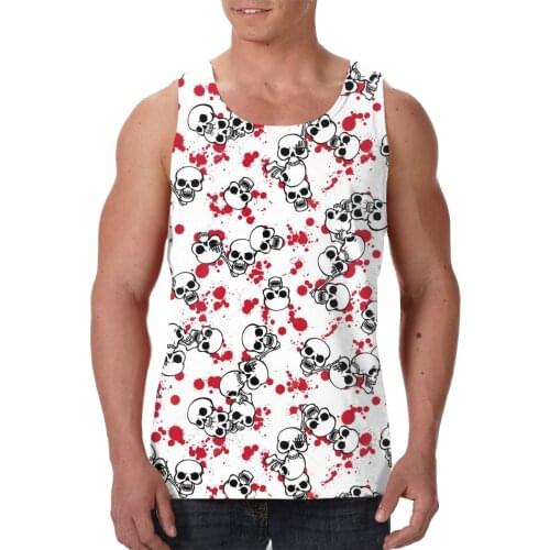 Brand Sugar Skull Workout Men Tank Tops Fitness Sleeveless Shirt Mens Bodybuilding Men Sportswear Vest Muscle Singlet