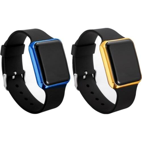 2pcs Led Digital Watch For Men Women Sport Casual Couple Watches Silicone Strap Waterproof Square Dial Electronic Clock Reloj
