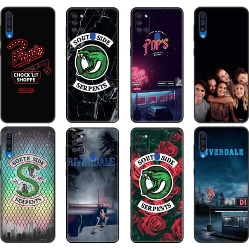 Black tpu Case For Samsung Galaxy A50 50S A30S A10 A01 A11 A21S A31 A41 A51 A71 M21 M30S S10 LITE Cover Riverdale