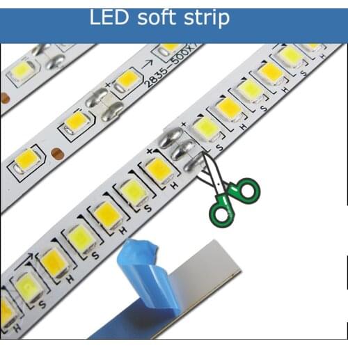 Flexible 2835 SMD Monochrome Double Colors LED Strip,With a Constant Current for Living Room Ceiling Lights,Work with LED Driver