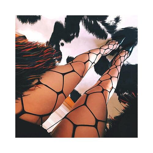 Hot Sexy Women Black Fishnet Thigh-High Long Socks Pantyhose