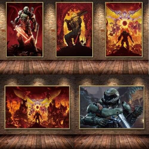 HD The Game Poster DOOM Eternal canvas Oil Painting Wall Art Wall for Living Modern Home Decor for Picture Wall Art Unframed