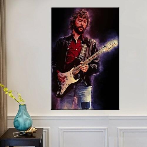 Singer Star Eric Clapton Picture Home Decor Nordic Canvas Painting Wall Art Hand Posters and Print for Living Room