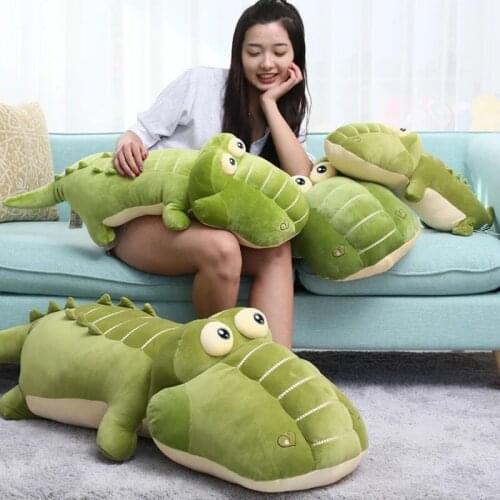 Creative Simulation Green Crocodile Plush Doll Toys Alligator Animals Pillow Cushion Super soft Pillow Toys for Children