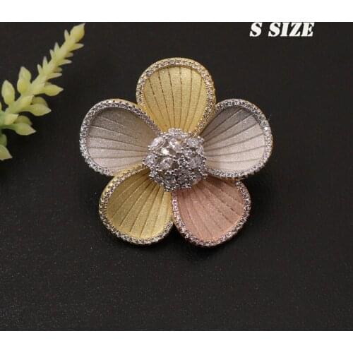 Lanyika Fashion Jewelry Great Classic Graceful Flower Pin Brooch Pendant Dual Use for Engagement Banquet Luxury Bridal Gift