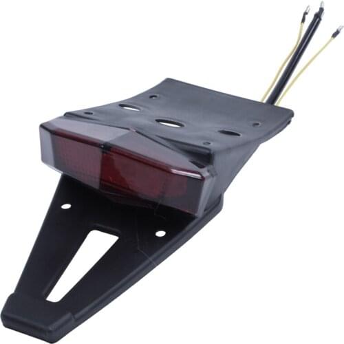 Motorcycle Dirt Bike LED Fender Tail Rear Brake License Plate Light