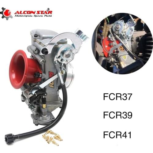 Alconstar- Motorcycle Keihi Racing Carburetor FCR 28 31 33 35 37 39 41mm Flat Slide Carburetor Carb for KTM XR DR KLX400 DRZ 400