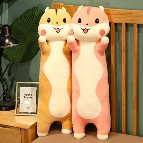 New 70-110cm Soft Lovely Hamster Plush Pillow Stuffed Cute Animal Cushion Chinese Pig Mouse Toy Doll Birthday Gift Kid