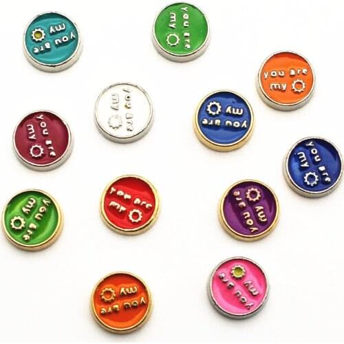 New Arrival Mix 10Pcs/Lot You Ane My Sun Floating Charms Sports Living Glass Memory Lockets Diy Jewelry