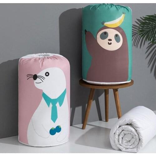 Quilt Storage Bag Large Capacity Drawstring Packing Pouch Cylindrical Waterproof Clothing Finishing Blanket Organizing Bags