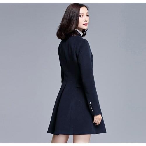 Coat Woolen Womans Long Women Fashion Womens Clothing Winter Jacket Coats Woolens Overcoat Casaco Feminino KJ401