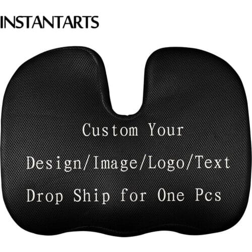 INSTANTARTS Custom Your Logo/Image/Text/Name Seat Cushion Fashion Car Accessories Non-slip Car Seat Protector for Most of Car