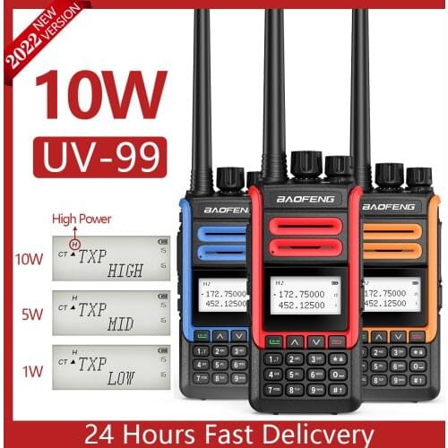 Baofeng Walkie Talkie UV-99 Real 10W High Power Portable Two Way Ham CB Radio Dual Band FM Transceiver UV-5R UV-9R UV-10R PLUS