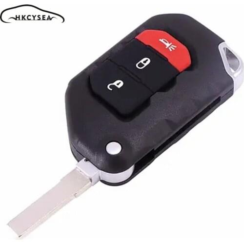 HKCYSEA 3/4 Button Smart Remote Key Fobik Fob for Jeep Wrangler JL 2018 2019 433MHz PCF7939M HITAG AES 4A Chip FCC ID OHT1130261