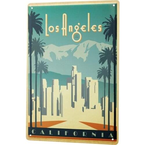 SINCE 2004 Travel Tin Sign Metal Plate Decorative Sign Home Decor Plaques Kitchen Decoration Los Angeles CA 8X12