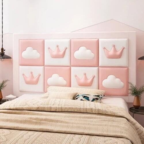 Self-adhesive Kids Room Anticollision Headboards Bed Soft Pack Wall Stickers Tatami Head Board Wall Decoration Wall Bedside Art