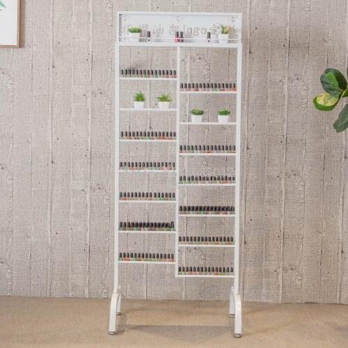 Standing Nail Polish Display Rack Standing Metal Racks for Manicure Beauty Salon Cosmetic Bottle Organization Display Storage
