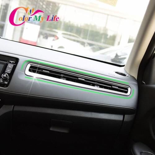 Interior Car Air Vent Cover Trim for Honda HRV HR-V Vezel 2014 2015 2016 2017 2018 LHD ABS Chrome Air Vent Cover Accessories