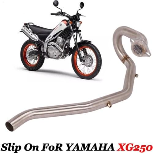 Slip On For Yamaha XG250 Motorcycle Exhaust Connect Original Muffler Escape MOTO Modified Front Middle Tube Link Pipe Dirt Bike