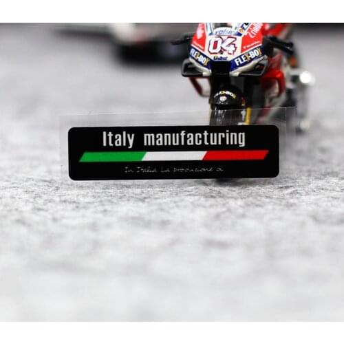 Italy manufacturing funny vinyl Italy flag Made in Italy stickers motorcycle sticker racing helmet car dacle reflectivce