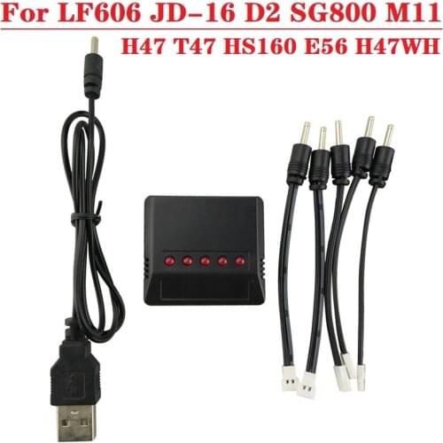 Battery Charger FOR H47 H47wh E56 LF606 SG800 D2 JD-16 S606 M9 M11 HS160 Drone 3.7V USB Charger Units RC Quadcopter Spare Parts