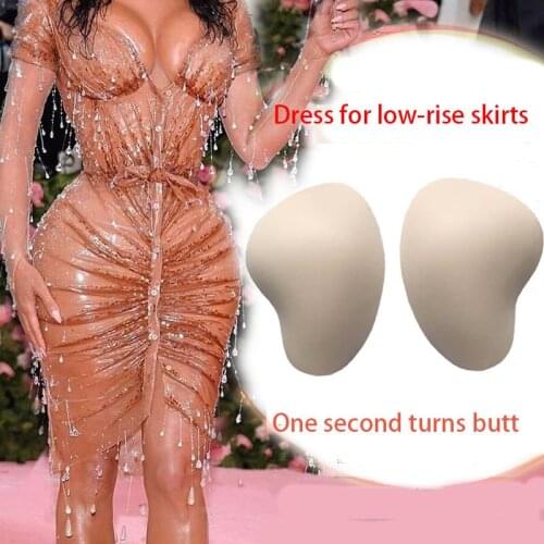 1pair Silicone Sponge Hip Pads Buttocks Booster Artifact Cheongsam Hip Pad Buttocks Fake Ass Enhancer Crossdresser Butt Lifter