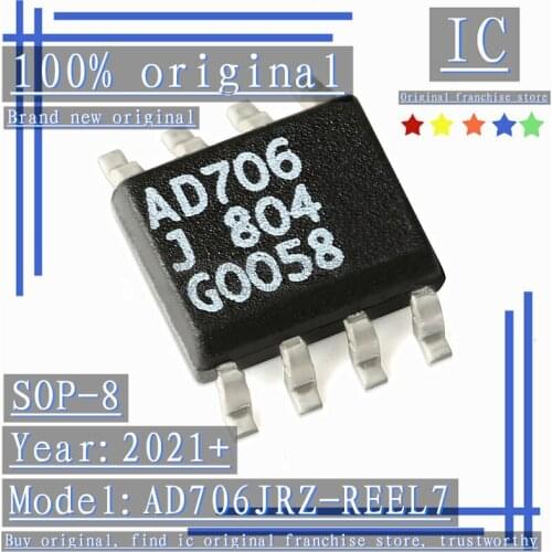 2021+100% Brand new original 1PCS-5PCS AD706JRZ-REEL7 SOP-8 Picoampere Input Current Bipolar Operational Amplifier