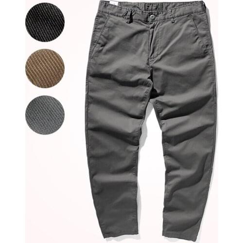 2021 Summer New Japanese Style Mens Thin Quick-drying Stretch Casual Pants Slim CHINO Straight Business Casual Pencil Pants