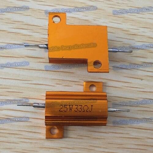 50pcs/lot 25W Golden Aluminium Resistor 33R 33 ohm Gold Aluminium Shell Resistance