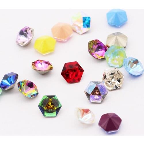 6mm Pointback Nails Accessories Colorful Mocha Colors Glass Strass Crystals New Design Small Size Fancy Stones Nail Crystals