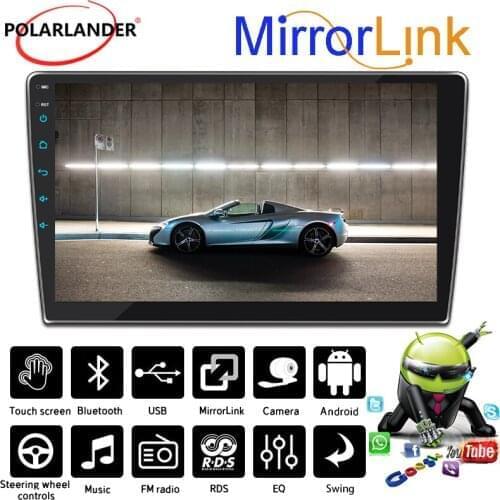 Car Radio 1 Din Android Plug-in 10 inch Bluetooth Software FM 2+16G Multi-angle USB Navigation Mobile Phone Interconnection