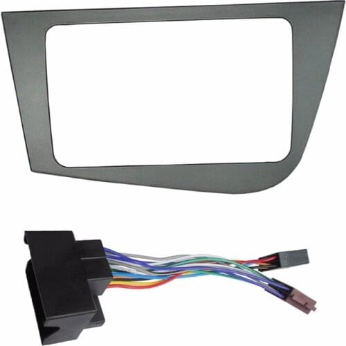 Car Radio Fascia Stereo Panel for Seat Leon Left Hand Drive Head Unit Plate Frame DVD GPS Dash Mounting Installation Trim Kit