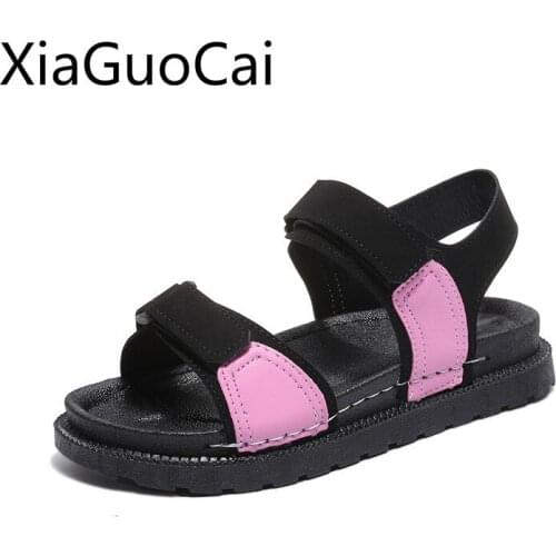 Brief Fashion Flat Women Sandals Summer Beach Patchwork Printed Female Sandals Breathable Fashion Shoes
