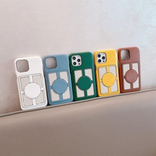 Luxurys Designers Leather +Fabric Phone Case For iPhone 12 Pro Max 11Pro XR Xs Back Cases