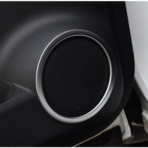 For Nissan Qashqai J11 2014 2015 2016 2017 2018 Chrome Car Styling Sticker Accessories Interior Frame Speaker stereo Plated Ring