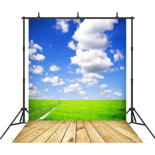 Photography Backdrops Photocall Scenic Grassland Wooden Floor Vinyl Backgrounds for Photo Studio Children Baby Shower Photophone