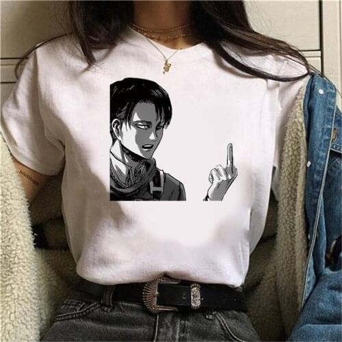 Hot Japanese Anime HipHop Attack on Titan T-shirts Attaque Des Titans Tshirtsataque A Los Titanes Tee Shirt