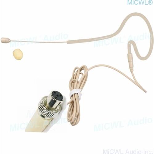 Skin color Single ear hook Headset Microphone for MiPro ACT series 4Pin Lock Wireless microfone MiCWL SE02