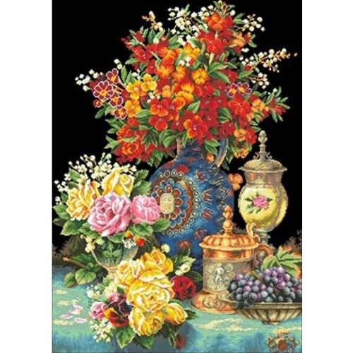 Classical vase patterns Counted Cross Stitch 11CT 14CT DIY Chinese Cross Stitch Kits Embroidery Needlework Sets