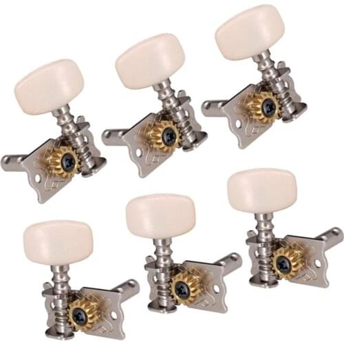 6Pcs Guitar Pegs,3L 3R Machine Heads String Tuning Key Pegs Metal Tuners for Classic Guitar
