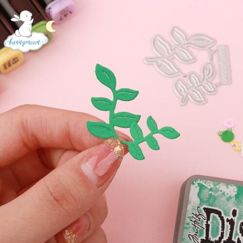 Bunnymoon Leaves 3 Metal Cutting Dies Stencils For Scrapbooking Photo Album Decoration Embossing Paper Card Craft