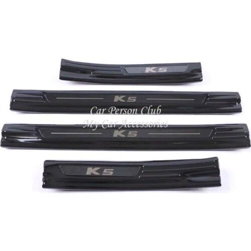 For KIA Optima K5 2020 2021 Stainless Steel Car Interior Door Sill Scuff Plate Pedal Frame Cover Sticker Trims Auto Accessories