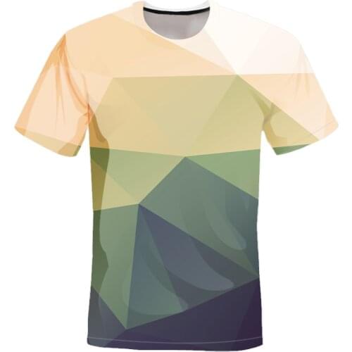 2021 Summer New Mens T-shirt Gradient Sky T-shirt Fantasy Kaleidoscope Mens Plus Size Short Sleeve
