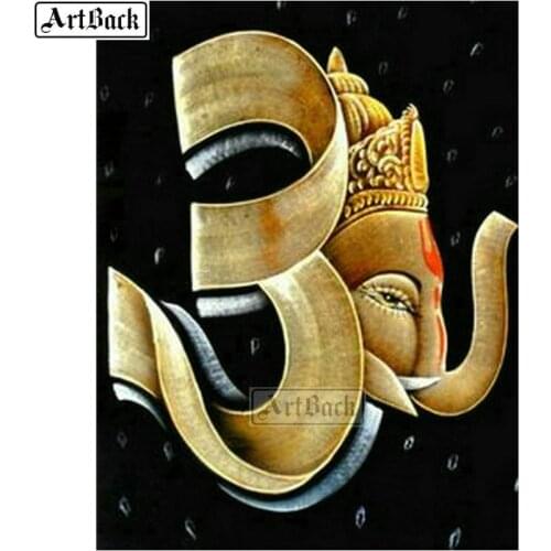 New 5d diamond painting elephant head full square diamond mosaic religious 3d diamond embroidery sticker gift